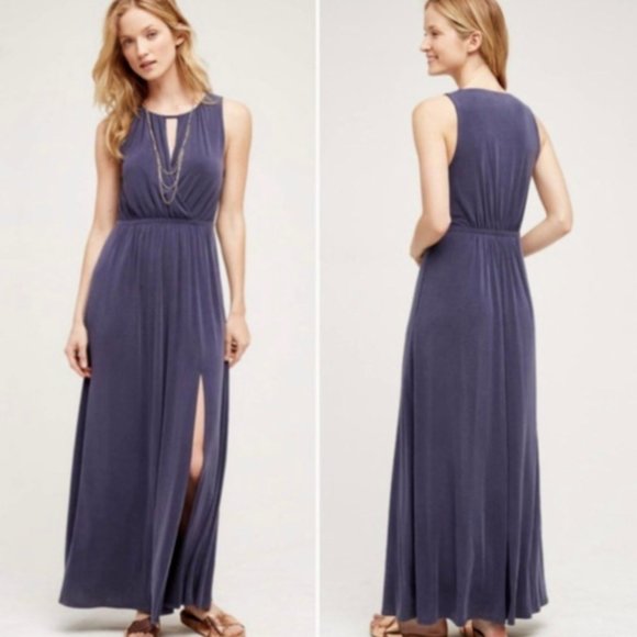 Anthropologie Moulinette Soeurs Womens XS Navy Sanna Maxi Dress - Picture 1 of 13